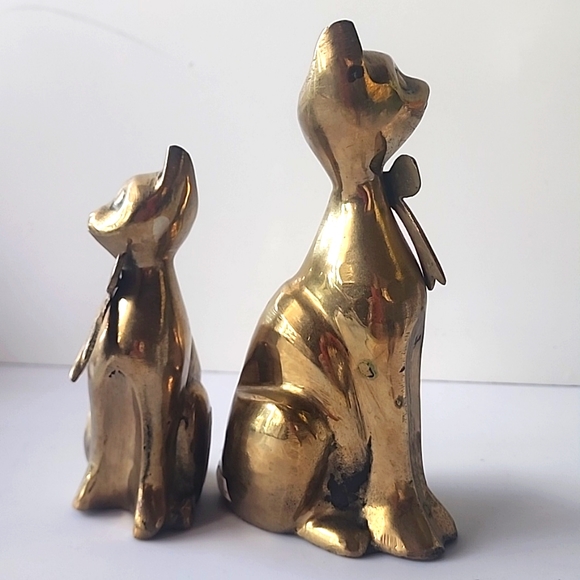 2 pieces of Brass Decorative Cats. - Picture 4 of 7
